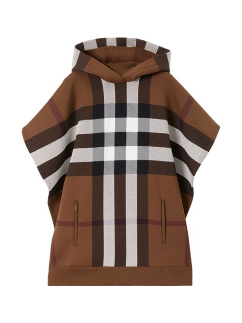 burberry poncho saks off fifth|burberry check poncho.